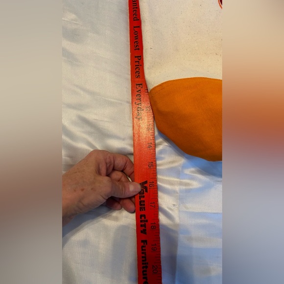 HYP‎ Canvas  Backpack “Sip Happens It’s Okay To Wine” Cream Orange - Picture 4 of 6